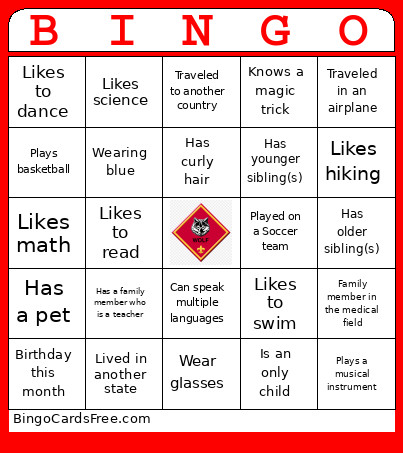 Get To Know You Bingo Card