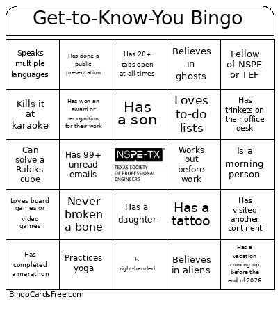 Get-to-Know-You Bingo Card