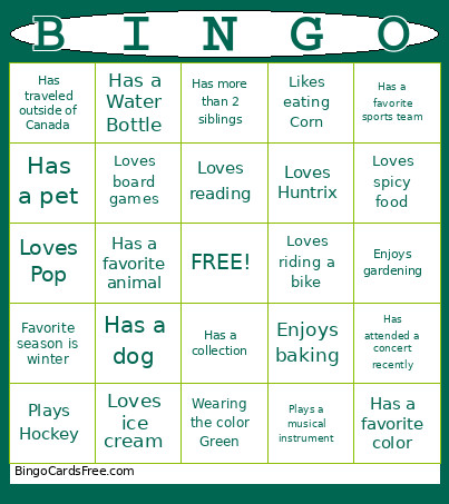 Getting Closer 8/9 Bingo Card