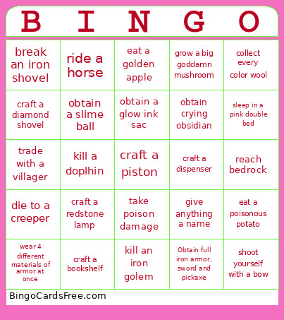 Ggggg Bingo Card