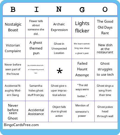 Ghosts (2021) Bingo