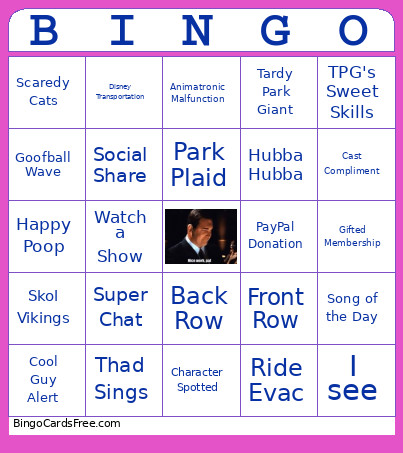 GIANT Bingo Card