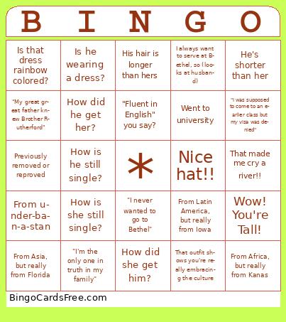 Gilead Intro Bingo