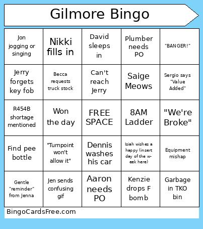 Gilmore Bingo