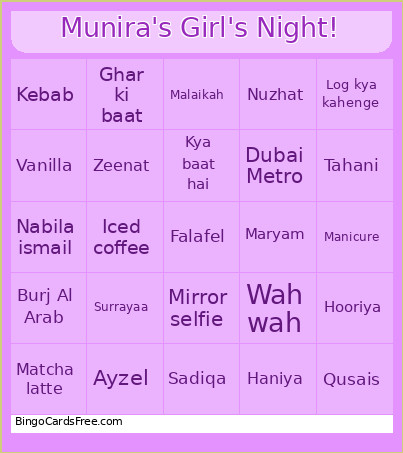 🌸 Girl's Night 🌸 Bingo Card