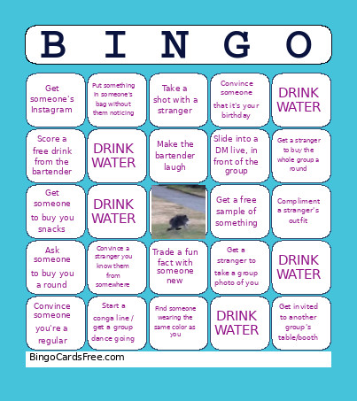 Girl's Night Out Bingo Card
