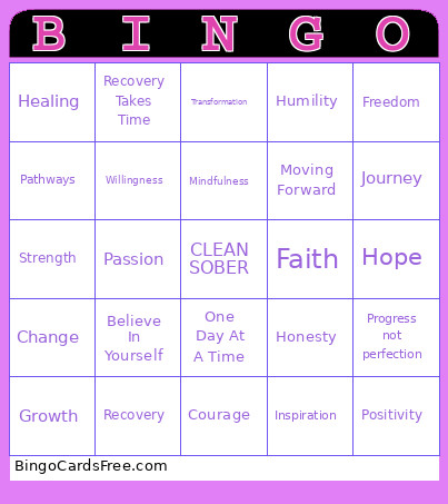 Glass House Bingo Card