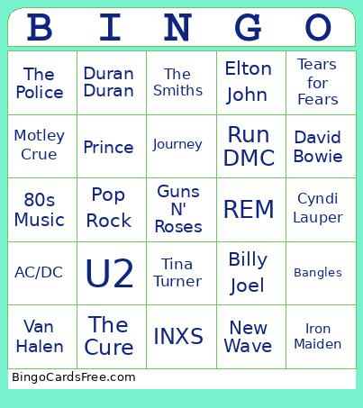 GLENGO Bingo Card