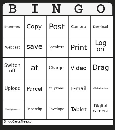 Globalization Bingo Card