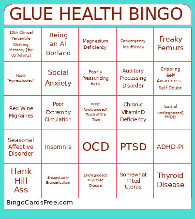 GLUE HEALTH Bingo Card