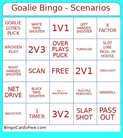 Goalie Bingo - Scenarios