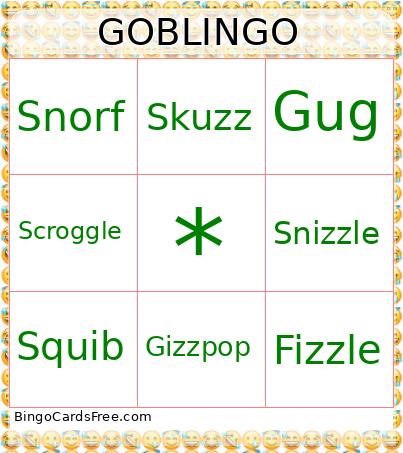 GOBLINGO Bingo
