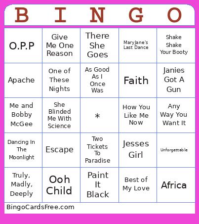 Good Mix 2 Bingo Card