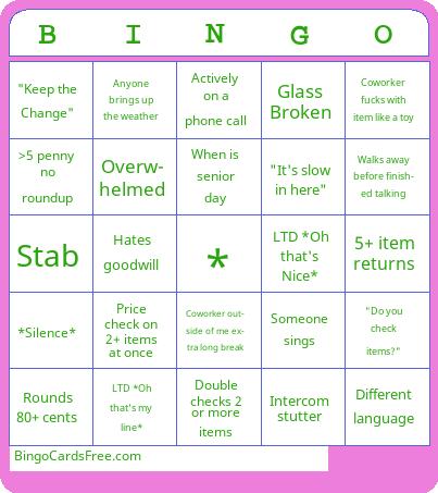 Goodwill Bingo