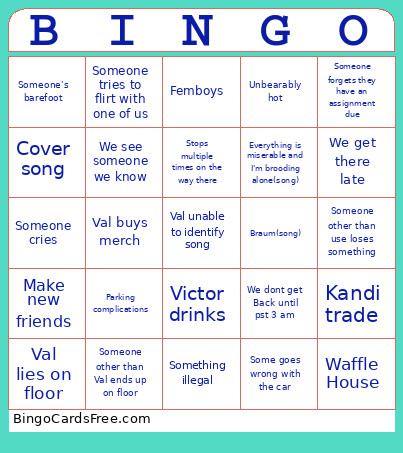 GothIc Bingo Card
