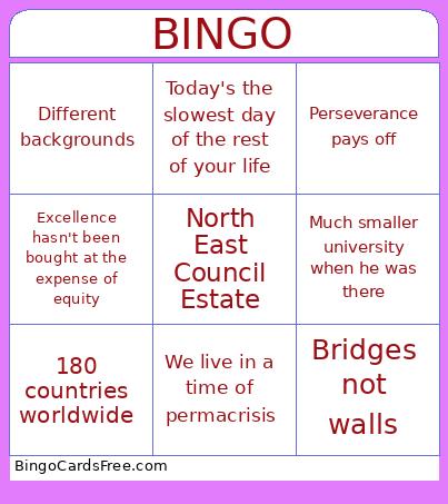 grad bingo