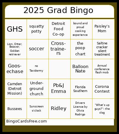 grad bingo final