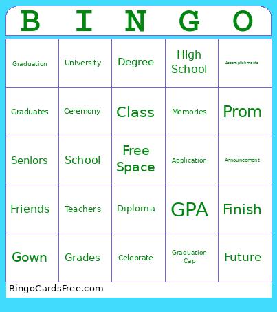 Graduation Bingo