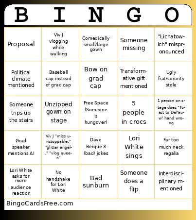 Graduation Bingo
