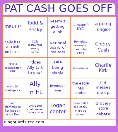 Grandma 2025 Christmas Bingo Card