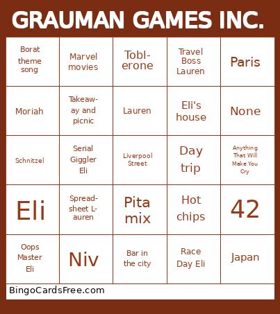 GRAUMAN GAMES INC. Bingo