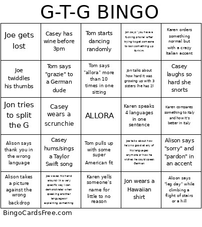 Graves-Gardner-Trimble Bingo Card