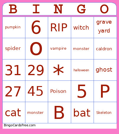 Grepis Bingo Card