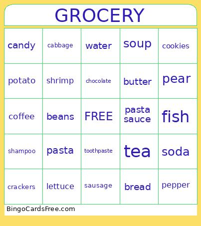 GROCERY Bingo