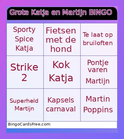 Grote Katja en Martijn BINGO