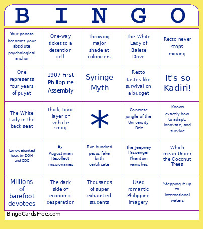 Group 6 Bingo Card