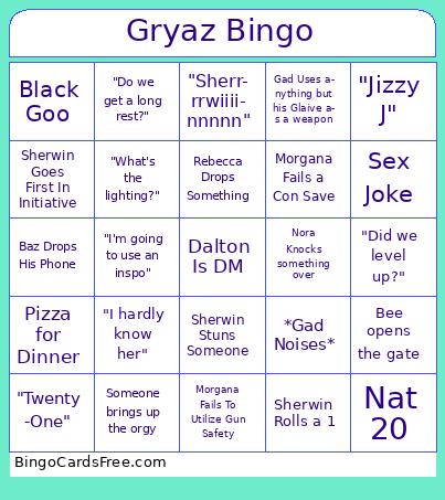 Gryaz Bingo