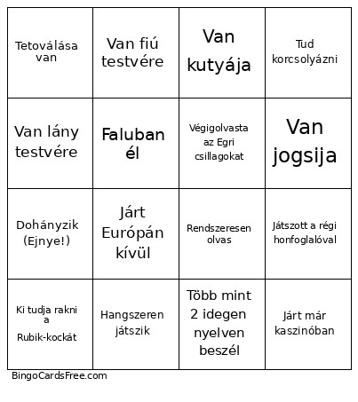 Gtb Bingo Card