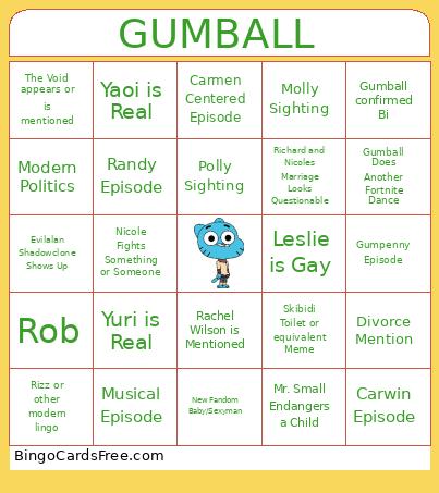 Gumball New Season Bingo
