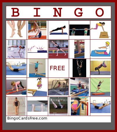 Gymnastics Terminology Bingo 2025