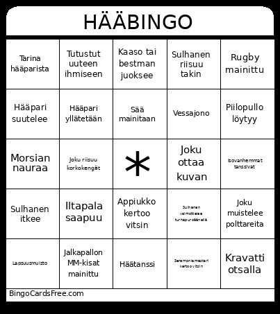 HÄÄ Bingo Card