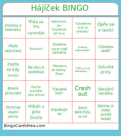 Hájíček Bingo Card