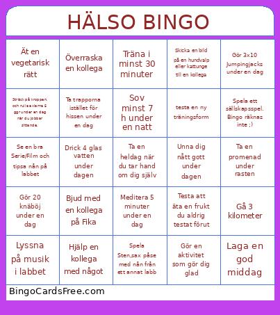 HÄLSO BINGO
