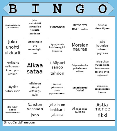 Häät! Bingo Card