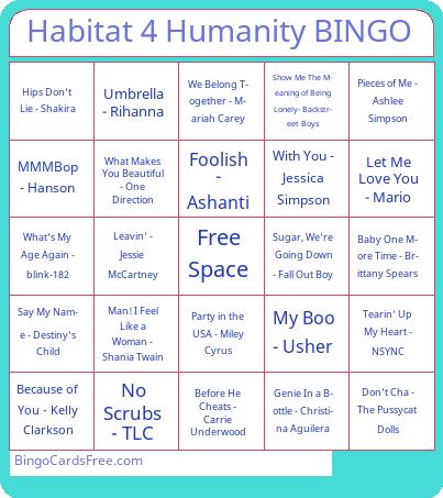 Habitat For Humanity Philly - Music BINGO