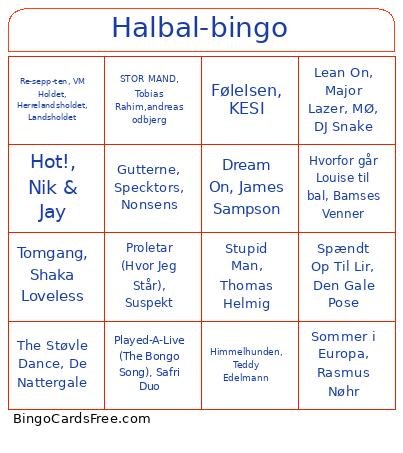 Halbal bingo