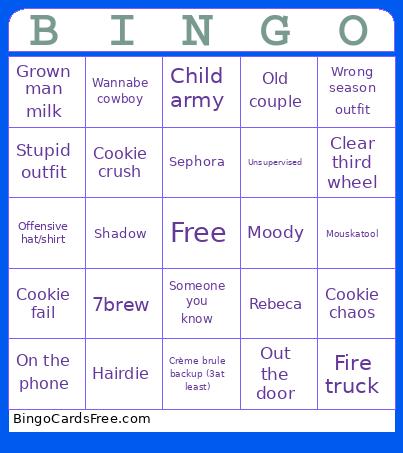 Half Baked Bingo