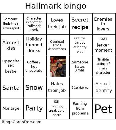 Hallmark Bingo Card