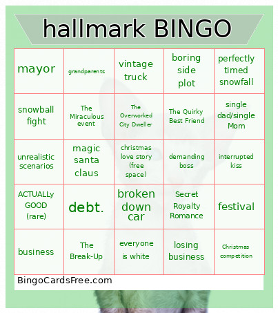 Hallmark bingo Cards