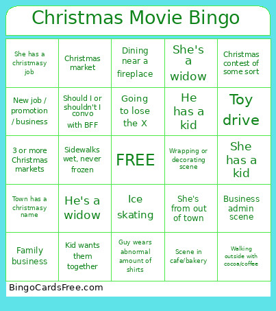 Hallmark Christmas Movie Bingo Card 2