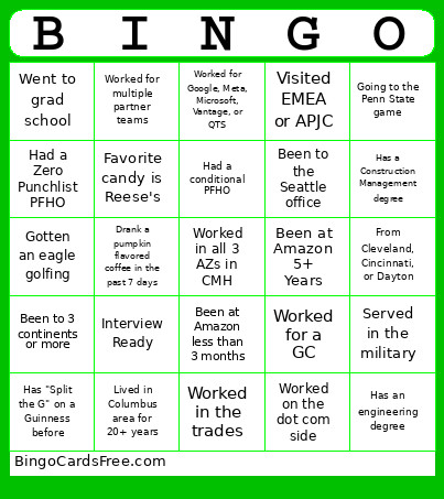 Halloween Bingo Card