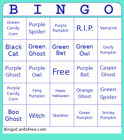 Halloween Bingo Card 2