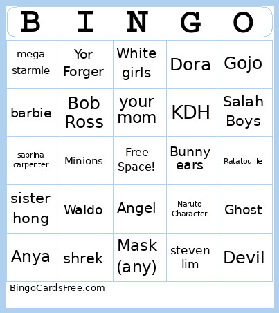 Halloween Bingo Card 4