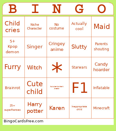 Halloween Bingo Card 3