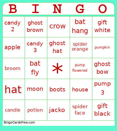 Halloween Bingo Card