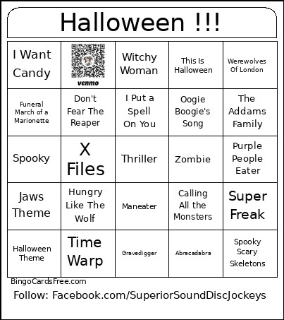 HALLOWEEN !!! Bingo Card